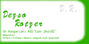 dezso rotzer business card